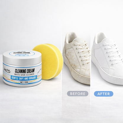 Shoe Cleaning Cream With Scrub Sponge